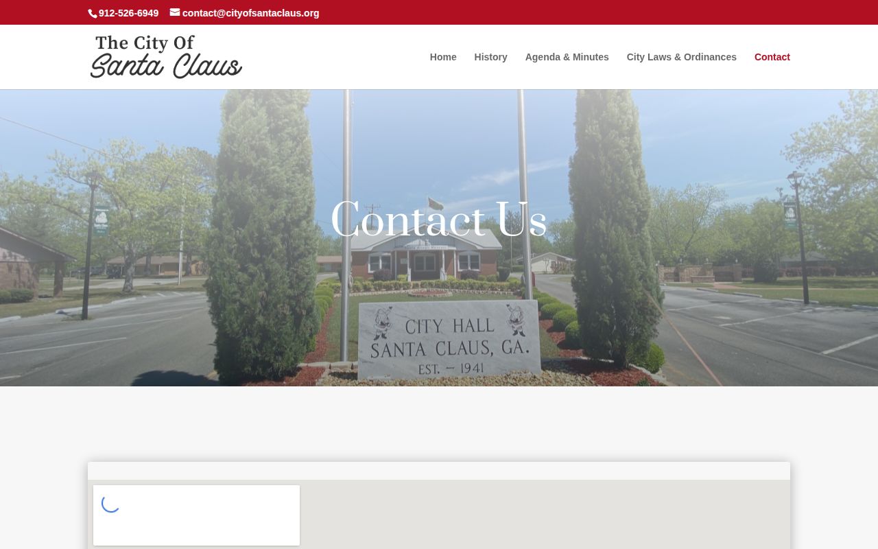 Santa Claus Georgia official city contact page for Toombs County records routing